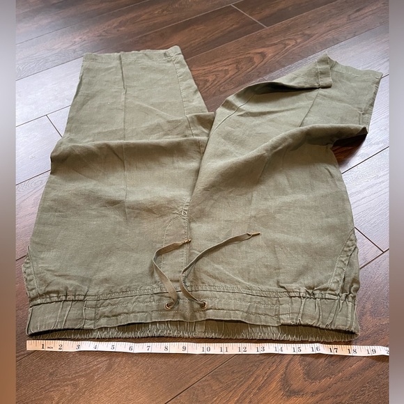 LL BEAN green linen the favorite pant size 18 petite - Picture 6 of 6